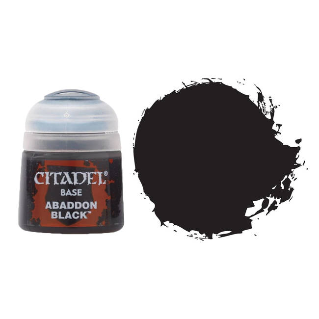 21-25 Base Paint: Abaddon Black 12ml