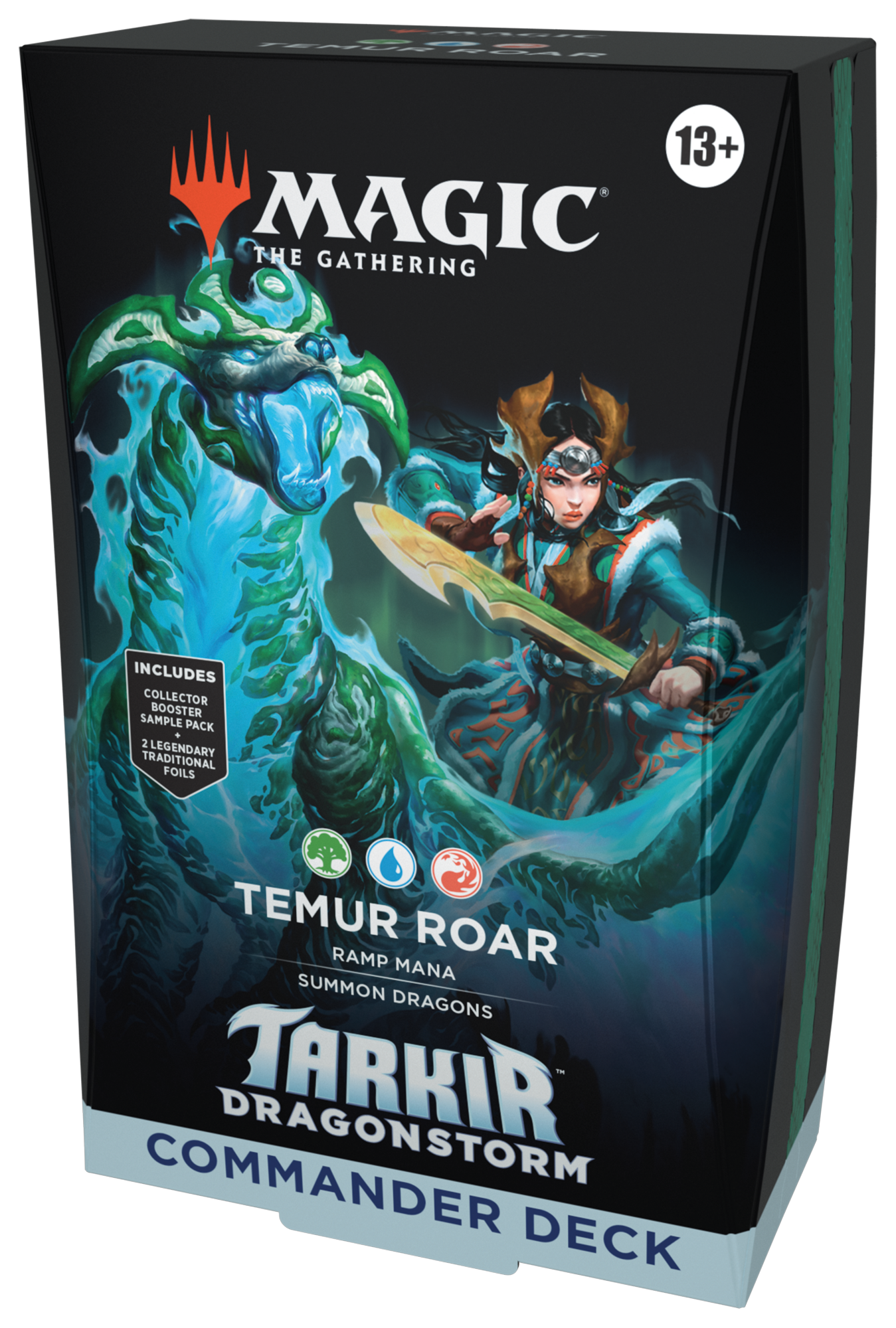 MTG Commander Deck: TDM Tarkir Dragonstorm Temur Roar (Green-Blue-Red) –  Bourne Toys