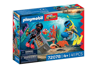 Playmobil 72078 Police Diver with Treasure