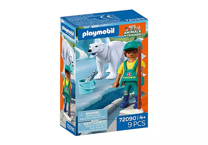 Playmobil 72090 Polar Bear and Zookeeper