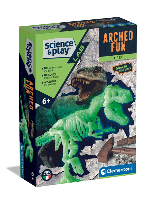 Clementoni Archeo Fun - T Rex Glow in The Dark