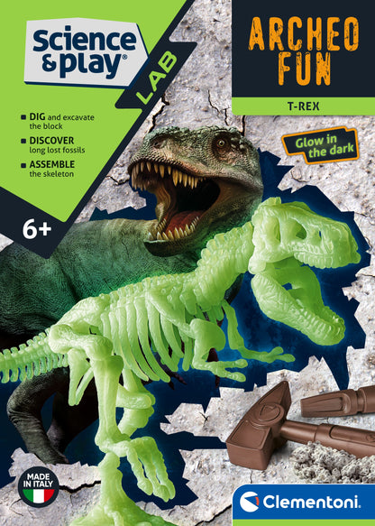 Clementoni Archeo Fun - T Rex Glow in The Dark