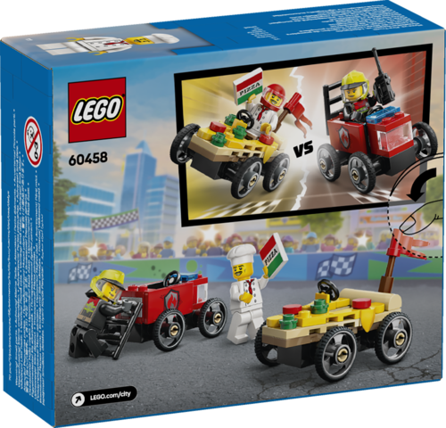 LEGO 60458 Pizza vs. Fire Truck Race Car Pack