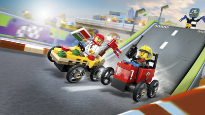 LEGO 60458 Pizza vs. Fire Truck Race Car Pack
