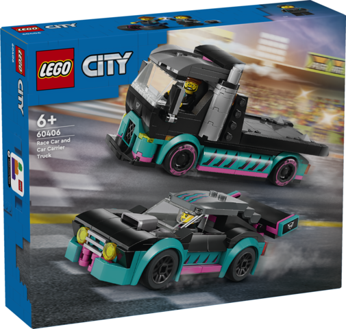 LEGO 60406 City Race Car and Car Carrier Truck