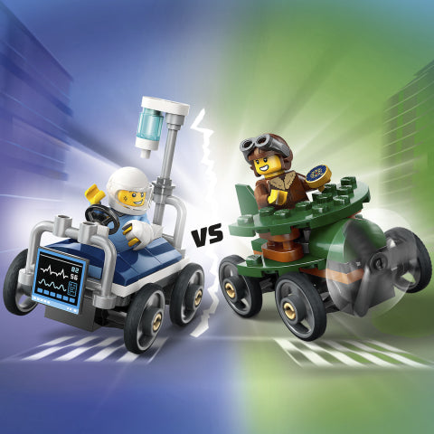 LEGO 60459 Airplane vs. Hospital Bed Race Car Pack