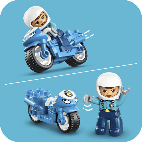 LEGO 10471  Blue Police Motorcycle V29