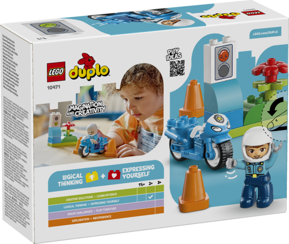 LEGO 10471  Blue Police Motorcycle V29