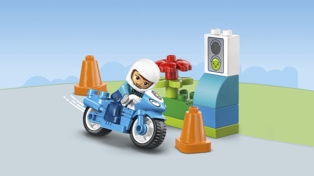 LEGO 10471  Blue Police Motorcycle V29