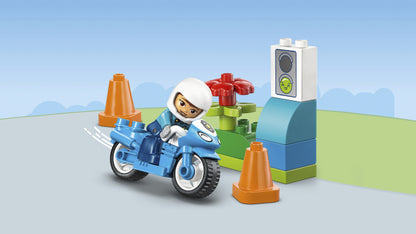 LEGO 10471  Blue Police Motorcycle V29