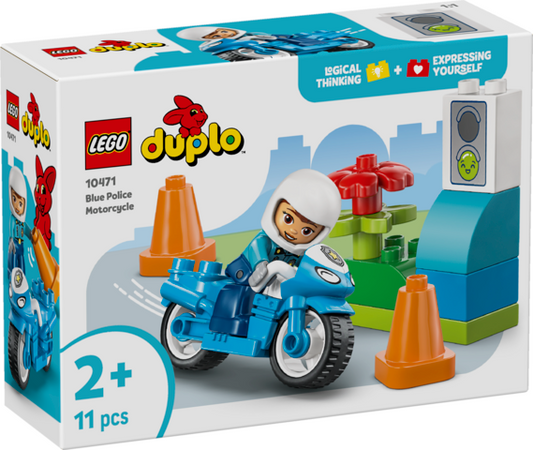 LEGO 10471  Blue Police Motorcycle V29