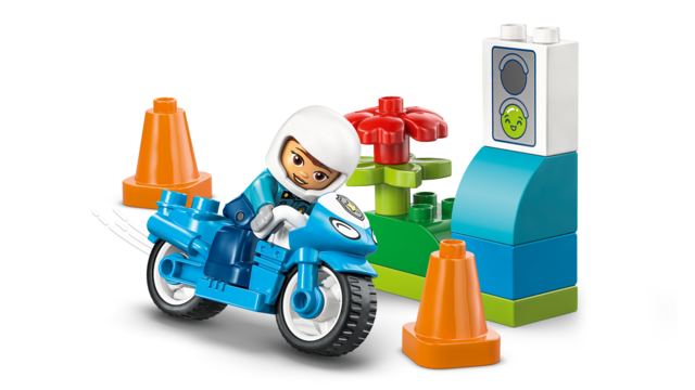 LEGO 10471  Blue Police Motorcycle V29